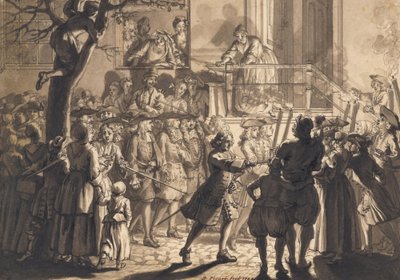 Lagbrudgummarnas procession av Bernard Picart