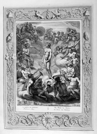 Pandoras ask, 1733 av Bernard Picart