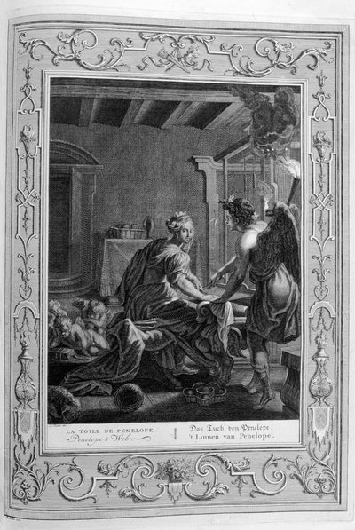 Penelope vid sin vävstol, 1733 av Bernard Picart