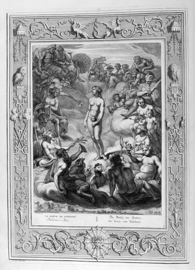 Pandoras ask, 1730 av Bernard Picart