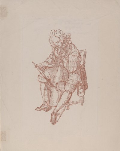 The Bass Viol Player, 1707 av Bernard Picart