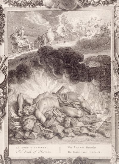 Herkules död, 1731 av Bernard Picart