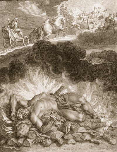 Herkules död, 1731 av Bernard Picart