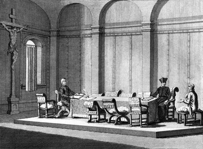 Den romerska inkvisitionens rum av Bernard Picart