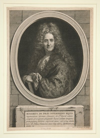 Utan titel (Porträtt av Roger de Piles) av Bernard Picart