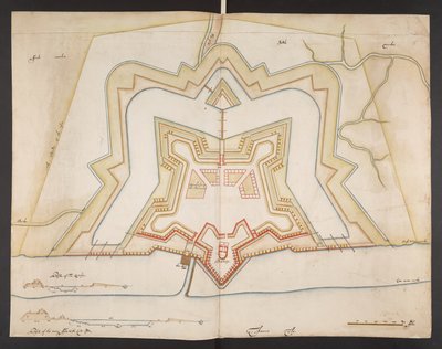 Plan över Tilbury Fort av Bernard de Gomme