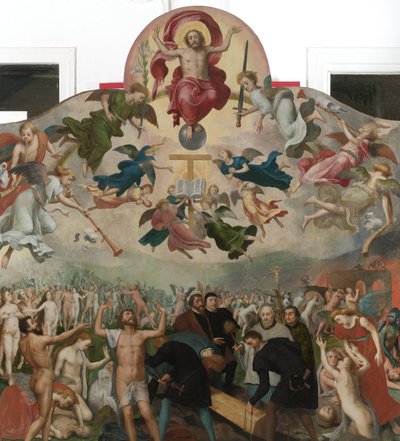 Sista domen och begravningen av de döda av Bernard van Orley (circle of)