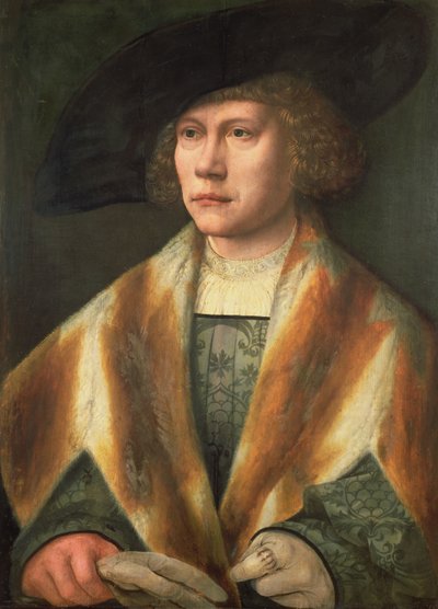 Porträtt av en ung man, möjligen ett självporträtt, ca 1520 (panel) av Bernard van Orley