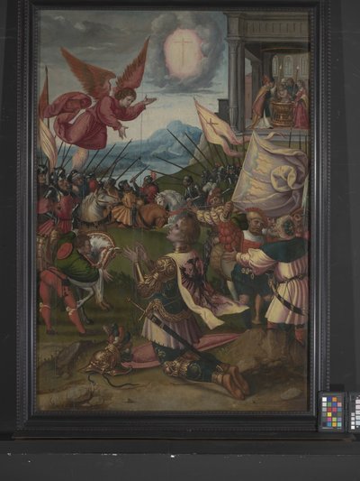 Konstantinens omvandling (olja på trä) av Bernard van Orley