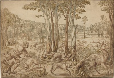 The Hunts of Maximilian: The Stag Hunt (augusti) av Bernard van Orley