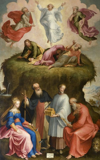 Förvandling och helgon, 1565 av Bernardino Campi