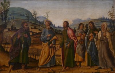 Franska: Saint Clément återförenad med sin familj av Bernardino Fungai