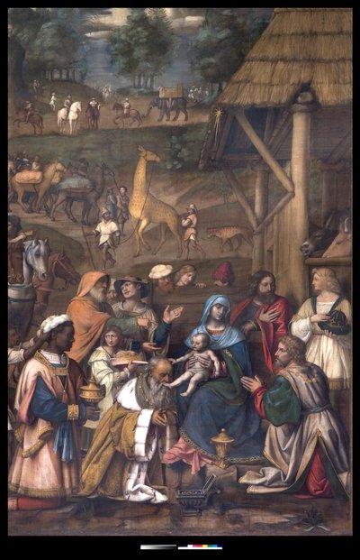 Tillbedjan av Magi, 1513 av Bernardino Luini