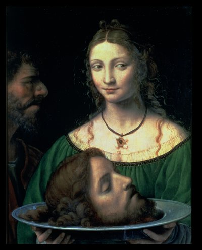 Salome med Johannes Döparens huvud, ca 1525-30 (panel) av Bernardino Luini