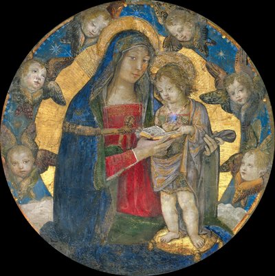 Madonna och barn med keruber, 1492-1495. av Bernardino Pinturicchio