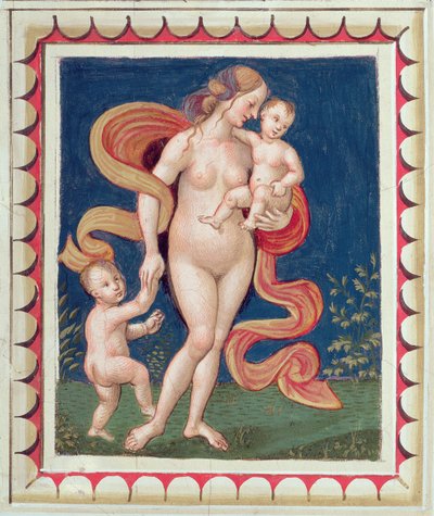 Allegory of Charity, detalj från taket av Bernardino di Betto Pinturicchio