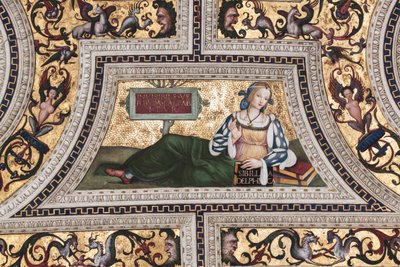 Delphic Sibyl, detalj av The Sibyls (fresk av Bernardino di Betto Pinturicchio