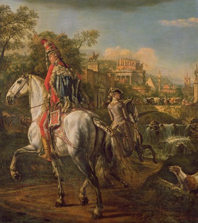 En husar till häst, 1773 av Bernardo Bellotto