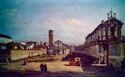 En vy över Milano (målning) av Bernardo Bellotto