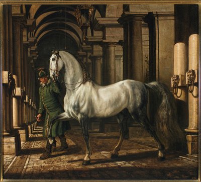 Stallpojke som leder en häst av Bernardo Bellotto