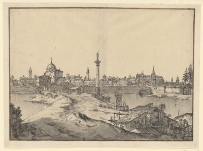 Fantasiutsikt över Padua av Bernardo Bellotto