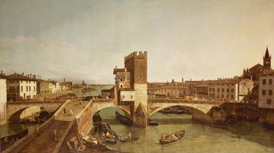 Bron vid Delle Navi, Verona av Bernardo Bellotto