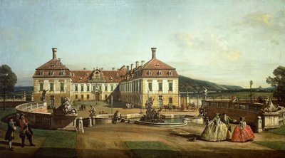 Det kejserliga slottet Schlosshof från trädgårdssidan av Bernardo Bellotto