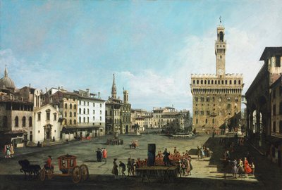 Piazza della Signoria i Florens av Bernardo Bellotto
