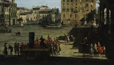 Piazza della Signoria i Florens av Bernardo Bellotto