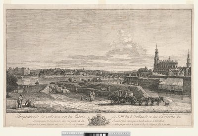 Utsikt över Dresden av Bernardo Bellotto
