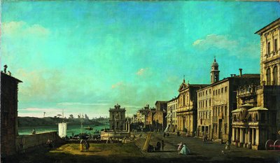 View of Via di Ripetta in Rome av Bernardo Bellotto