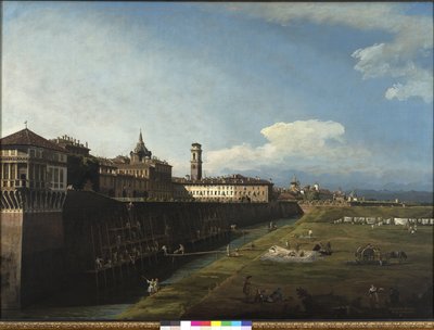 Utsikt över Turin från sidan av Royal Gardens, 1745 av Bernardo Bellotto