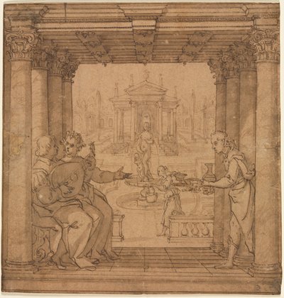 Illustration från Torquato Tassos Gerusalemme Liberata, 1586-1590. av Bernardo Castello