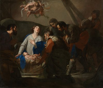Tillbedjan av herdarna av Bernardo Cavallino