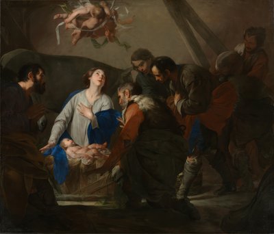 Bernardo Cavallino / Herdarnas tillbedjan, ca 1650 av Bernardo Cavallino
