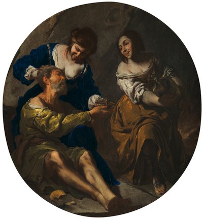 Lot och hans döttrar av Bernardo Cavallino