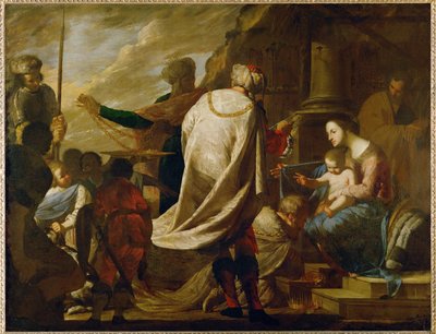 De vises tillbedjan ... (målning på duk) av Bernardo Cavallino