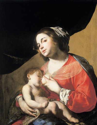Den ammande madonnan / Den ammande madonnan av Bernardo Cavallino