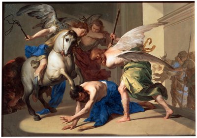 Utvisningen av Heliodorus från templet, c1650 av Bernardo Cavallino
