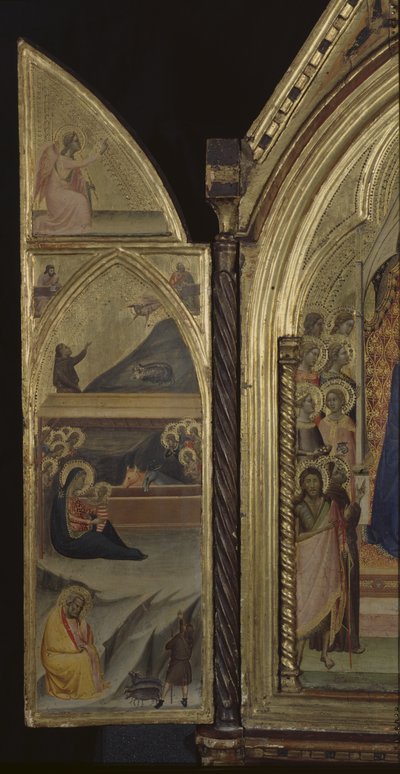 Nativity (vänster panel) (recto) av Bernardo Daddi