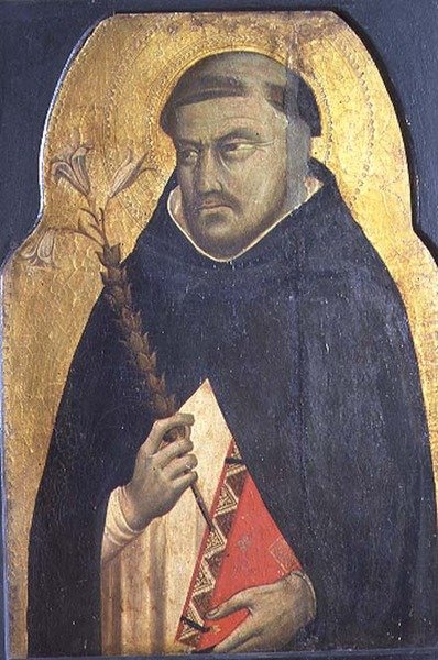 St. Dominic, ursprungligen en sidopanel från en polyptyk c.1340 (tempera på panel) av Bernardo Daddi