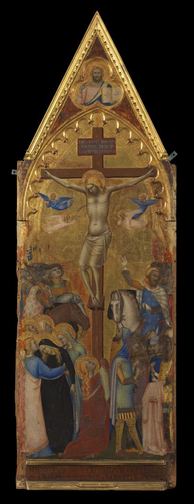 Korsfästelsen (mittpanelen) (recto) av Bernardo Daddi