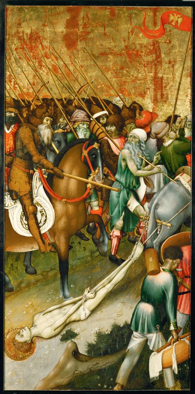 Fyra scener från Sankt Georgs martyrskap ... av Bernardo Martorell