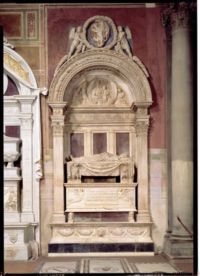 Leonardo Brunis grav (1369-144) 1446-50 (marmor) av Bernardo Rossellino