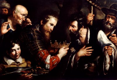 Alexander den store återställer tronen tillskansat av Abdolomino, 1600-talet av Bernardo Strozzi