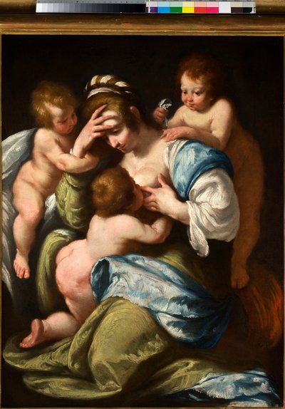 Kristen välgörenhet, ca 1610 (olja på duk) av Bernardo Strozzi
