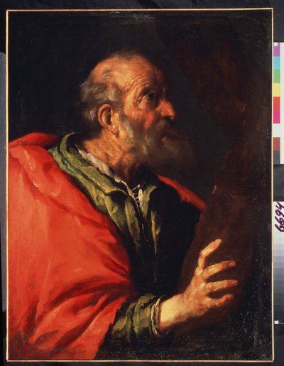 Huvudet för en gammal man, aposteln Petrus? av Bernardo Strozzi