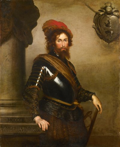 Porträtt av Nicolò Raggi. av Bernardo Strozzi