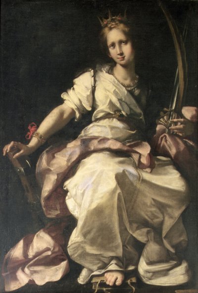 St. Katarina av Alexandria av Bernardo Strozzi