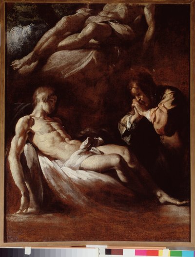 Studie för depositionen Målning av Bernardo Strozzi (1581-1644) av Bernardo Strozzi